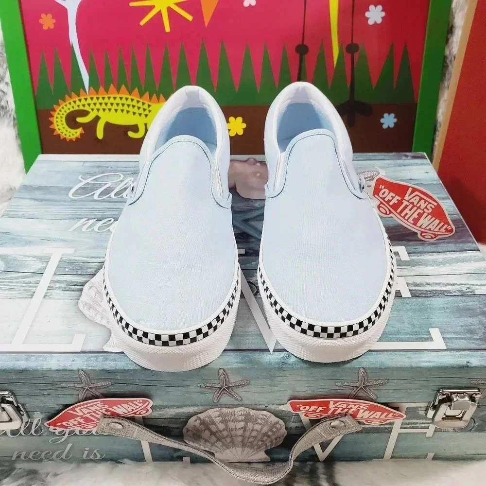Vans Check Foxing Cool Blue Classic Slip-on (CL) - Picture 13 of 14